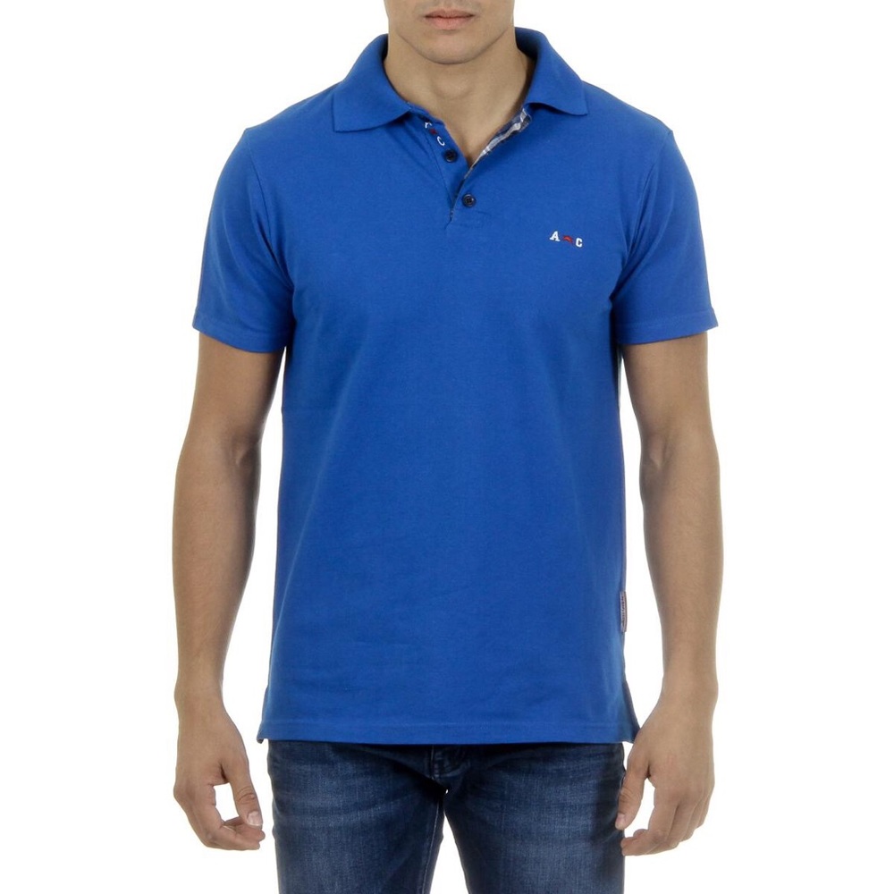 Andrew Charles Mens Polo Short Sleeves Blue SEMELO